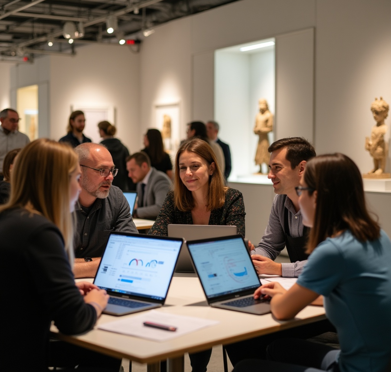 Team get together for a planning meeting