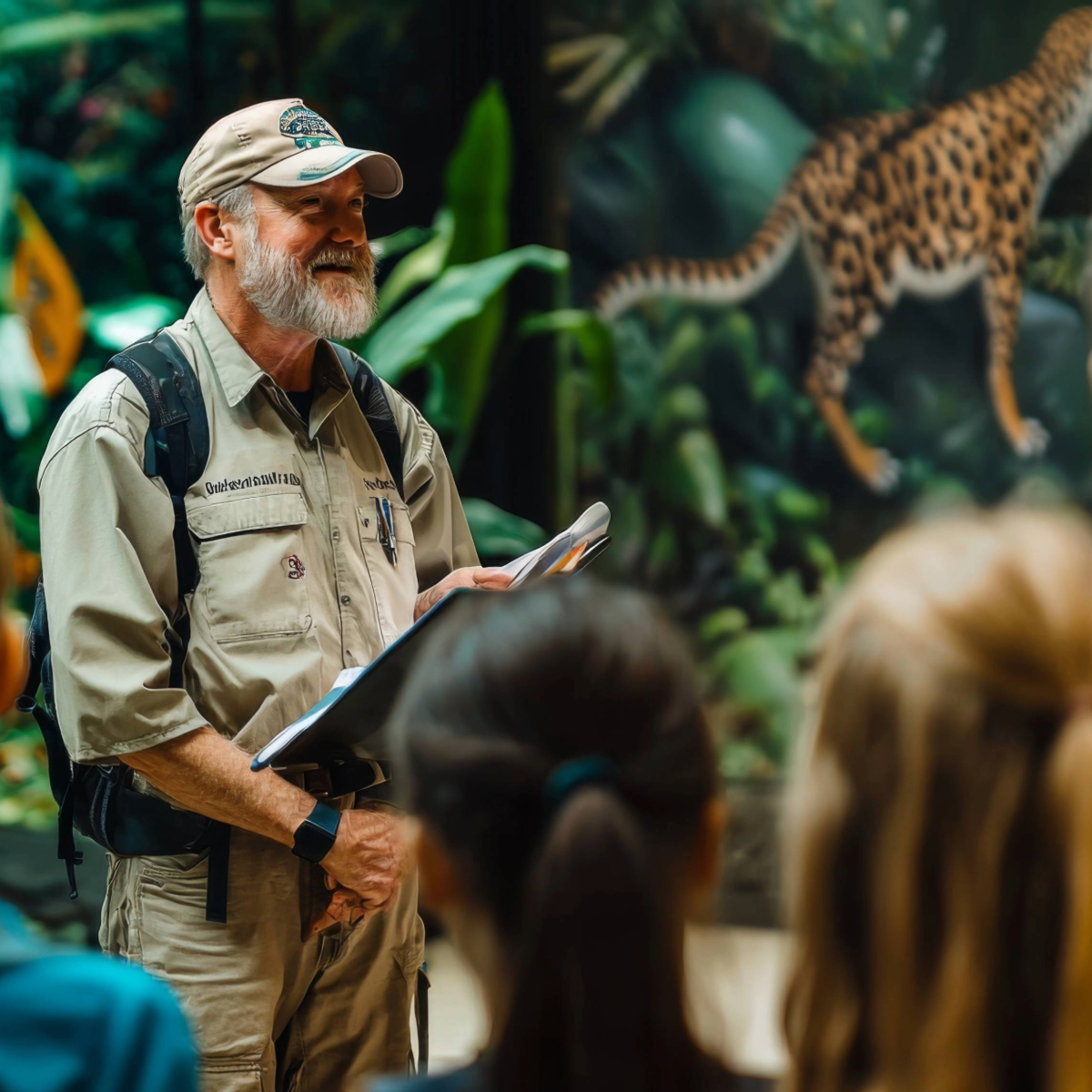 School group at a zoo