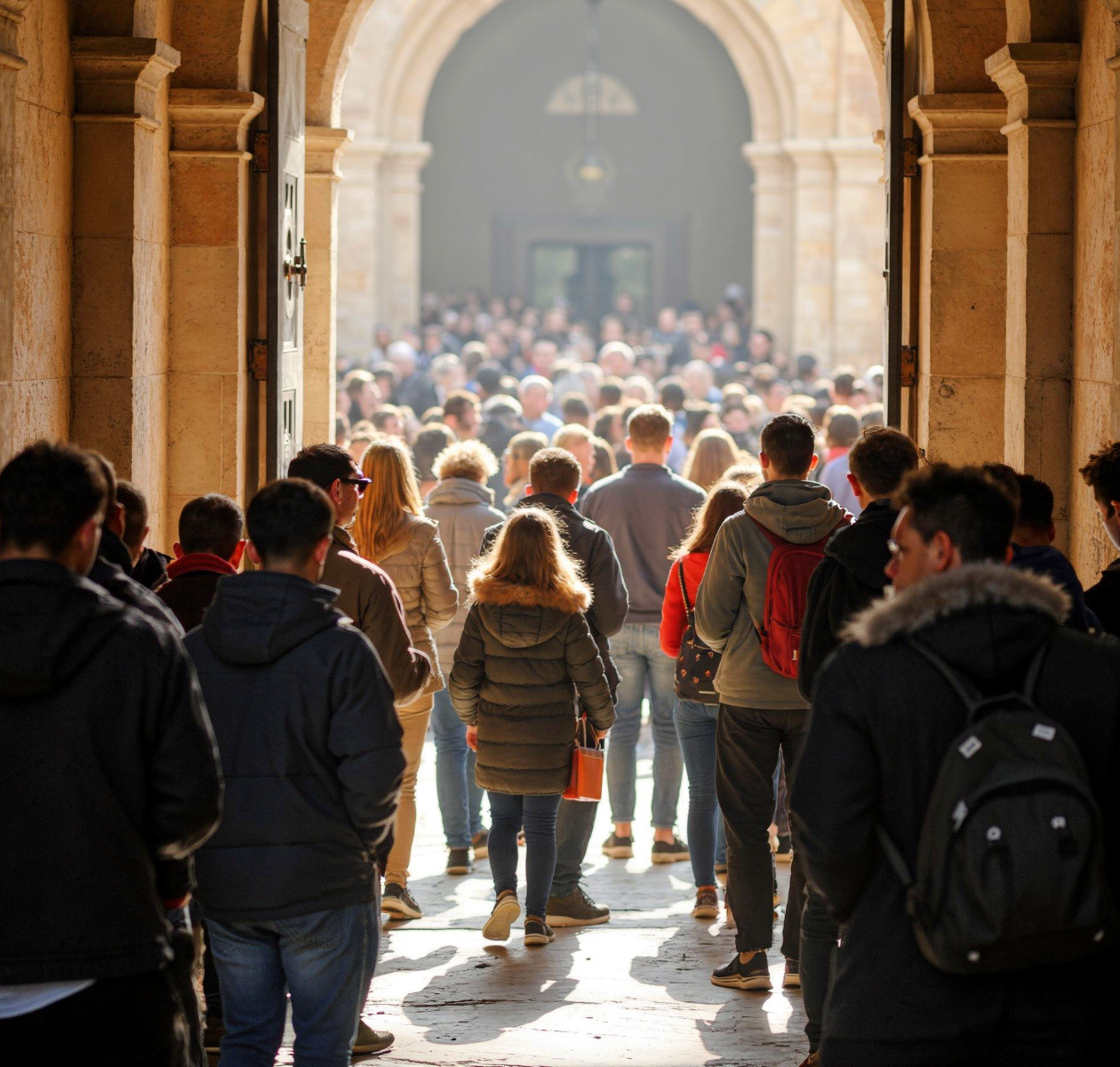 Busy day at an historic site