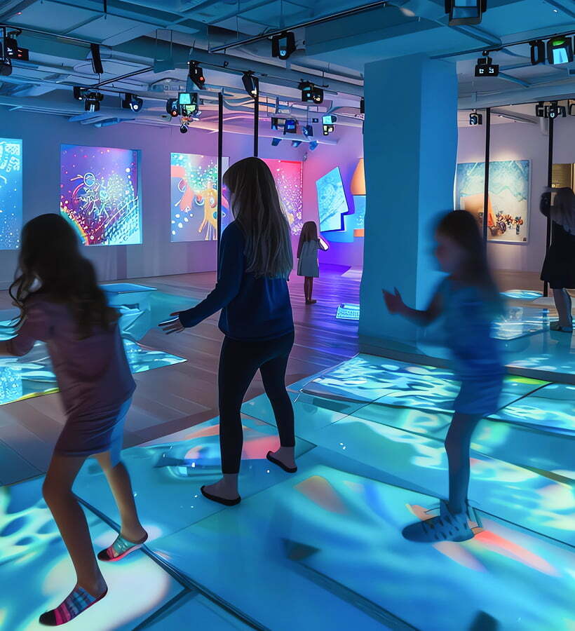 Kids interacting at an Immersive Experiences